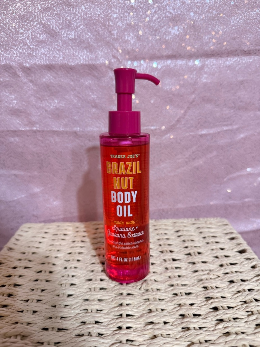 Trader Joe's Brazil Nut Body Oil — Pink Bottle